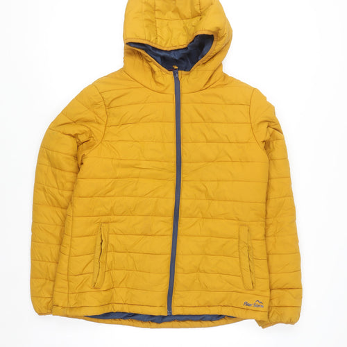 Peter Storm Women Yellow Hooded Puffer Jacket Size 14