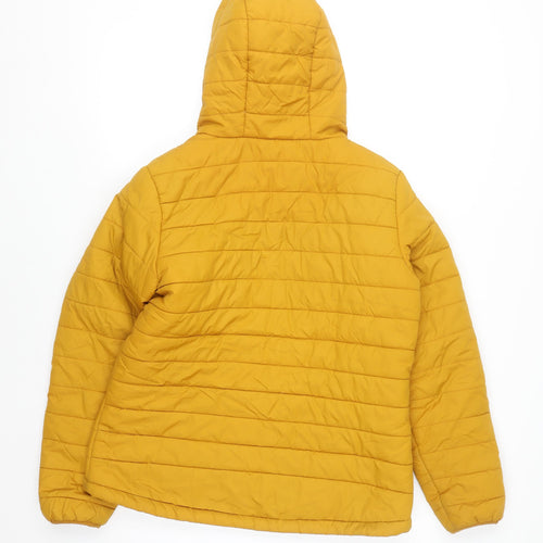 Peter Storm Women Yellow Hooded Puffer Jacket Size 14