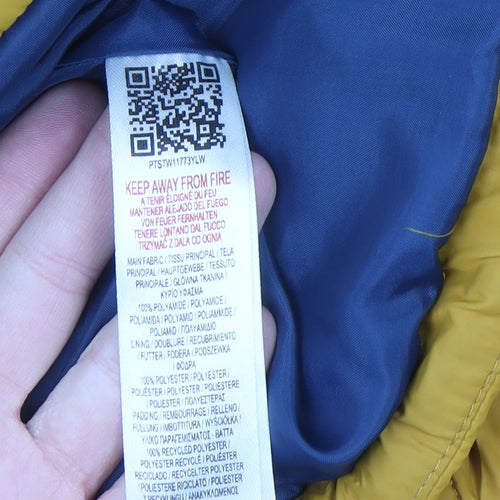 Peter Storm Women Yellow Hooded Puffer Jacket Size 14