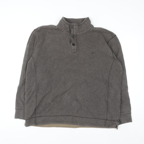Mantaray Men's Grey 2XL Henley Fleece Sweatshirt