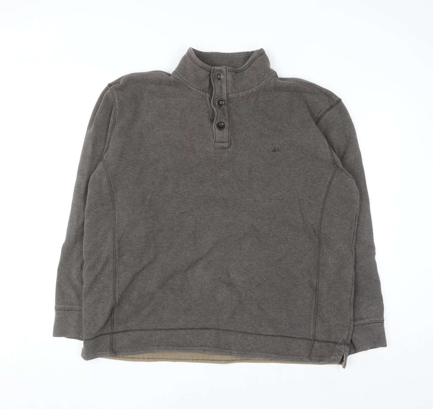 Mantaray Men's Grey 2XL Henley Fleece Sweatshirt