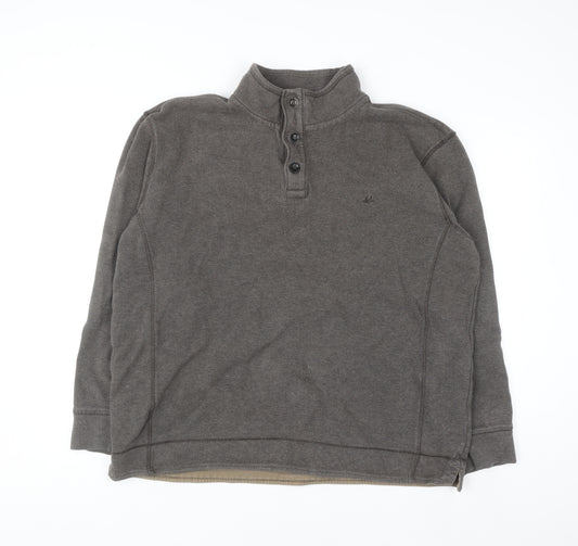 Mantaray Men's Grey 2XL Henley Fleece Sweatshirt