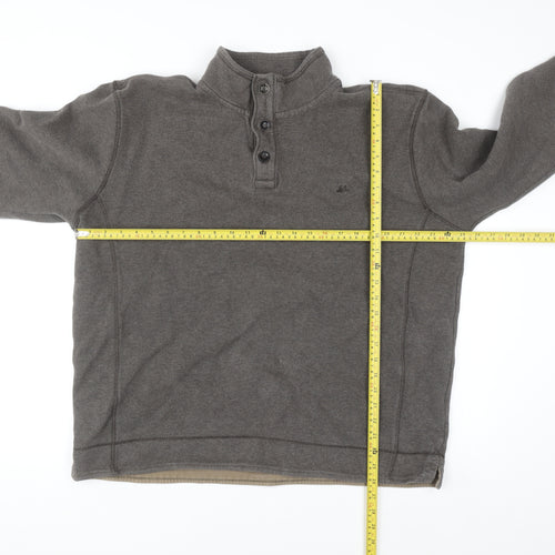 Mantaray Men's Grey 2XL Henley Fleece Sweatshirt