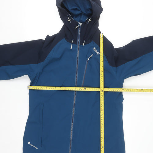 Regatta Women Blue Waterproof Hooded Softshell Rain Jacket Size 12