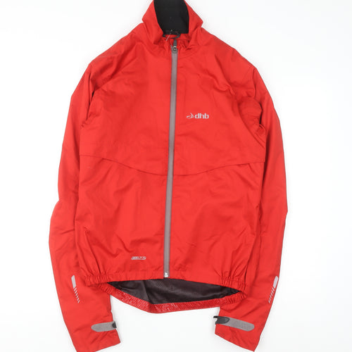 dhb Men's Red Windproof Cycling Jacket M Reflective Lightweight