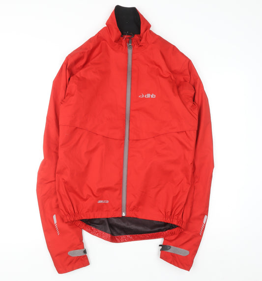 dhb Men's Red Windproof Cycling Jacket M Reflective Lightweight