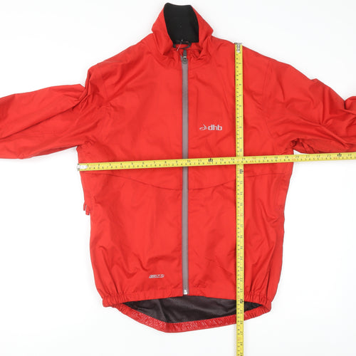 dhb Men's Red Windproof Cycling Jacket M Reflective Lightweight