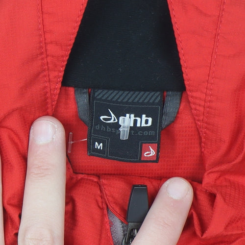 dhb Men's Red Windproof Cycling Jacket M Reflective Lightweight