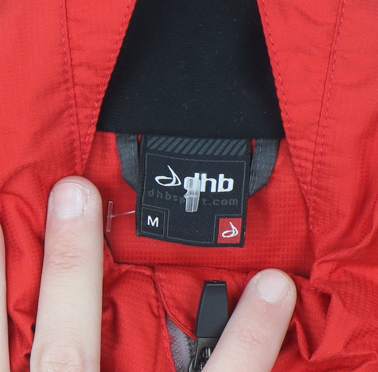 dhb Men's Red Windproof Cycling Jacket M Reflective Lightweight