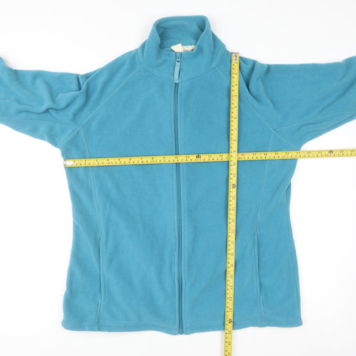 Mountain Warehouse Women Blue Full Zip Fleece Sweatshirt UK 16