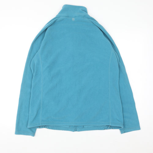 Mountain Warehouse Women Blue Full Zip Fleece Sweatshirt UK 16