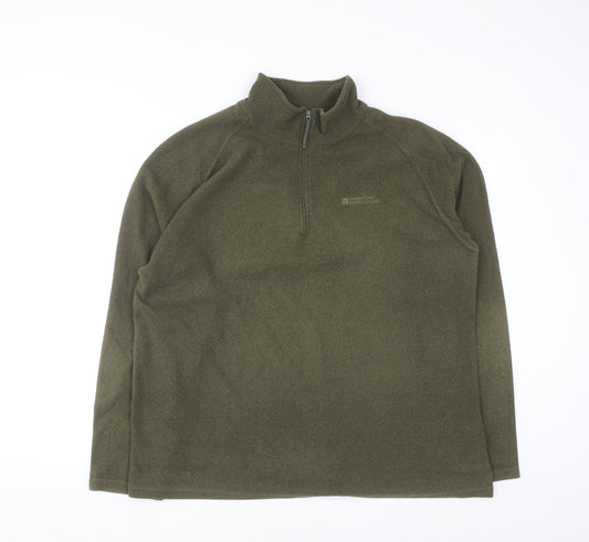Mountain Warehouse Men's Green XL Fleece 1/2 Zip Sweatshirt