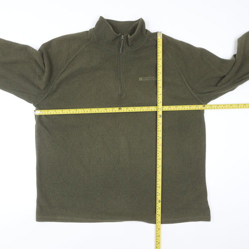 Mountain Warehouse Men's Green XL Fleece 1/2 Zip Sweatshirt