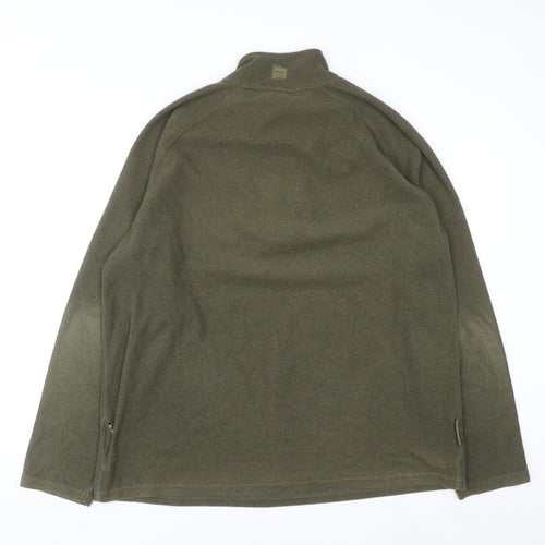 Mountain Warehouse Men's Green XL Fleece 1/2 Zip Sweatshirt
