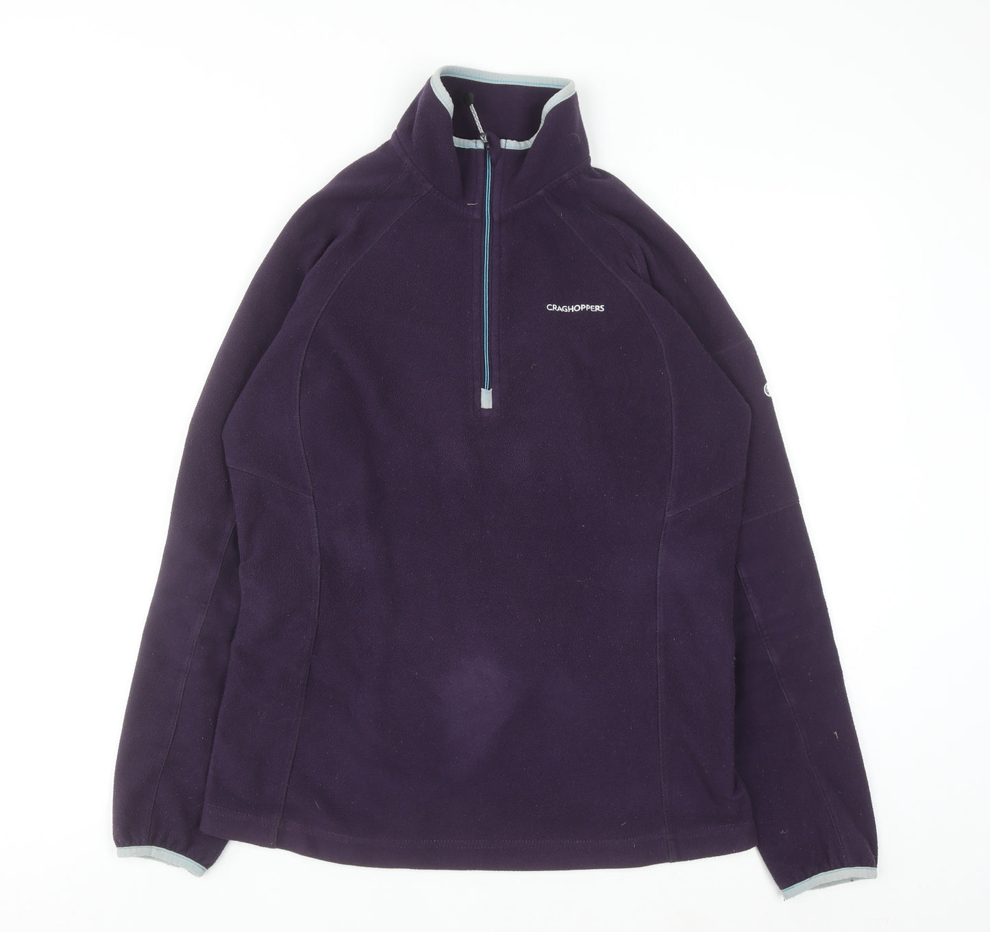 Craghoppers Women's Purple 1/2 Zip Fleece Pullover UK 12