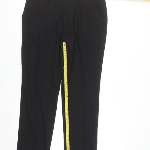 Next Men’s Black Dress Pants Trousers 34W 29L Regular Fit Workwear