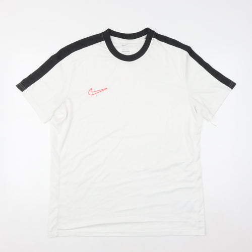 Nike Men’s White Dri-FIT Slim Fit Short Sleeve T-Shirt XL
