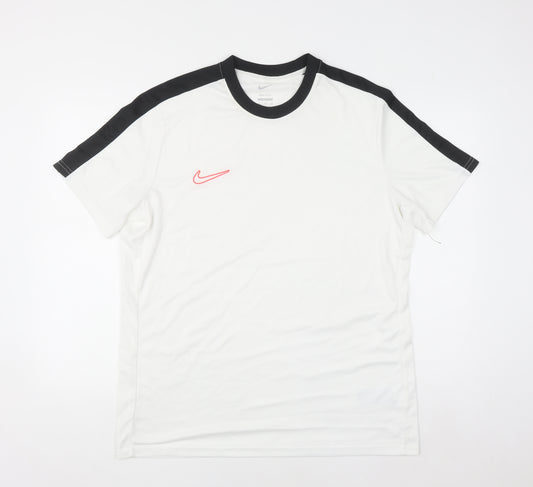Nike Men’s White Dri-FIT Slim Fit Short Sleeve T-Shirt XL