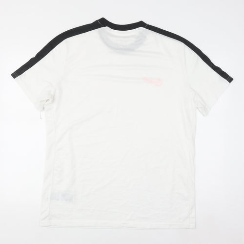 Nike Men’s White Dri-FIT Slim Fit Short Sleeve T-Shirt XL