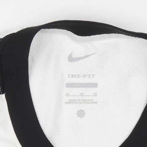 Nike Men’s White Dri-FIT Slim Fit Short Sleeve T-Shirt XL