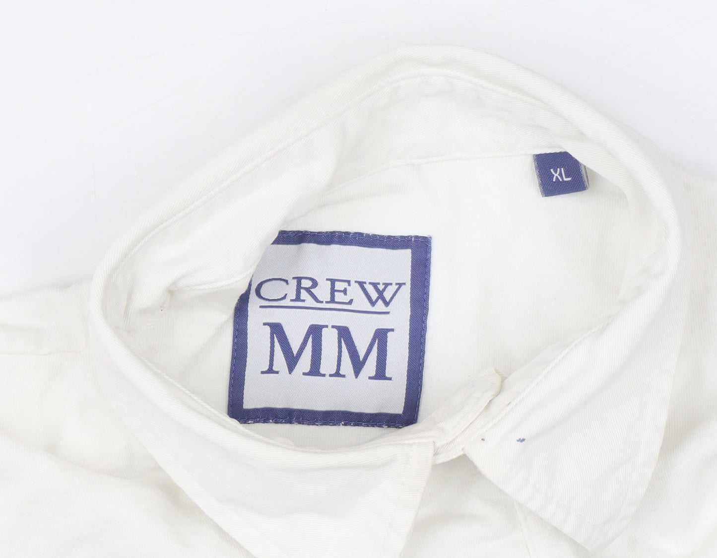 Crew Clothing Co Men's White XL Henley Style Sweatshirt