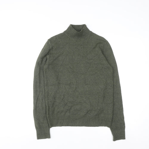 VILA Womens Green Roll Neck Knit Jumper XS