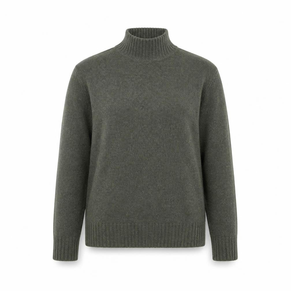 Front view of VILA women’s green roll neck knit jumper xs