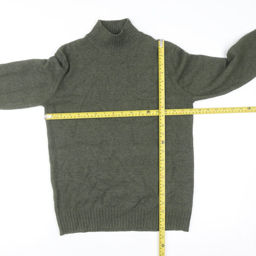 VILA Womens Green Roll Neck Knit Jumper XS