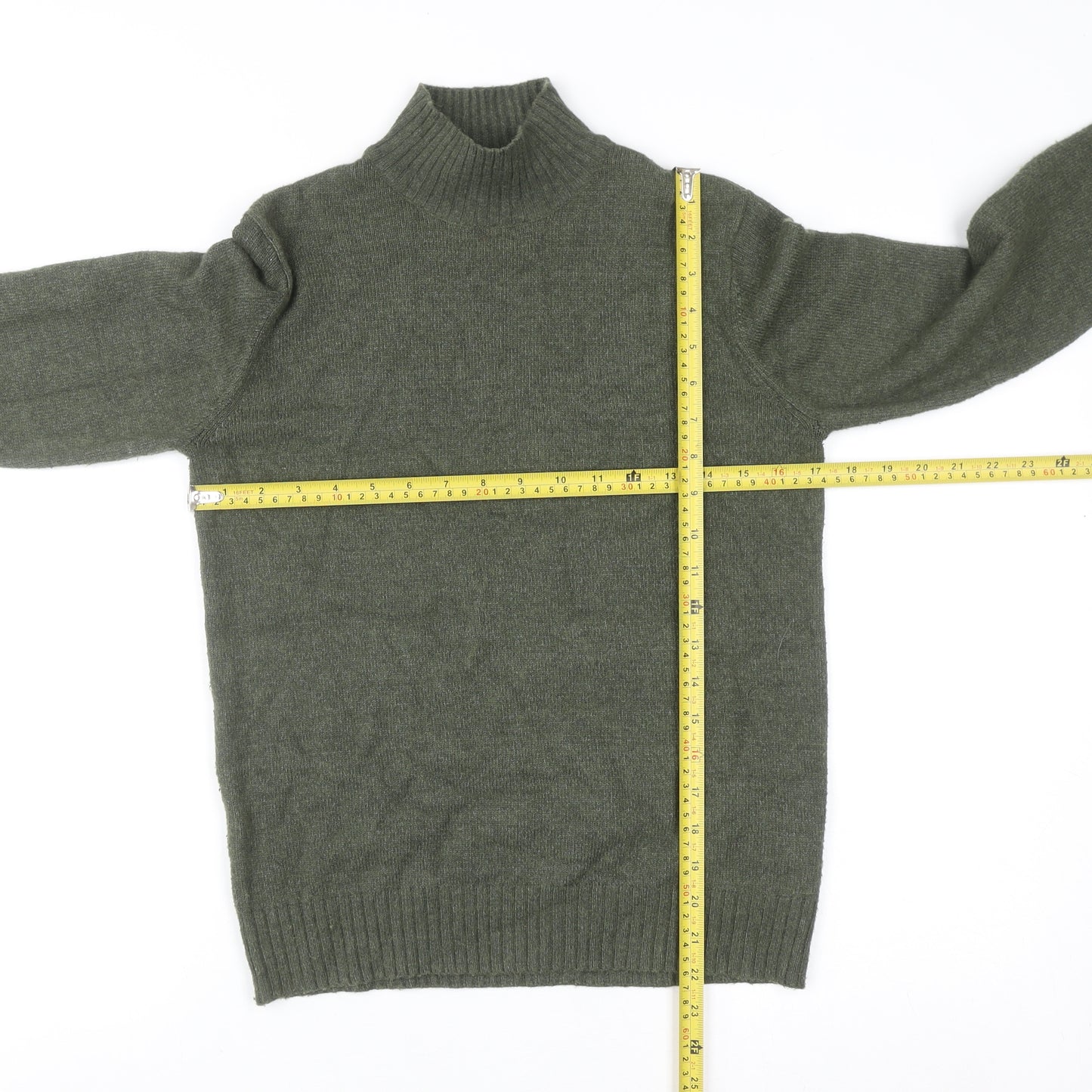 VILA Womens Green Roll Neck Knit Jumper XS