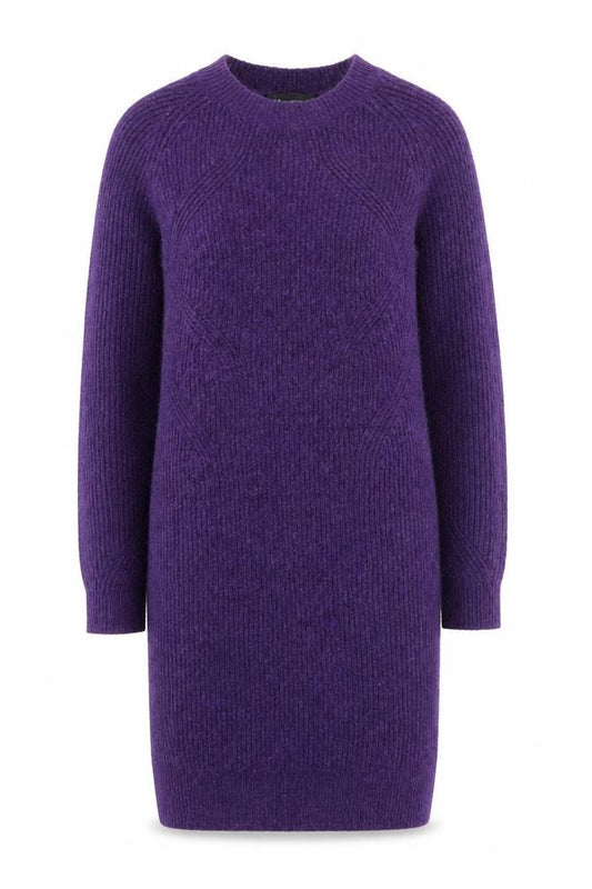 Front view of Marks & Spencer Women’s Purple Knit Jumper Dress XS