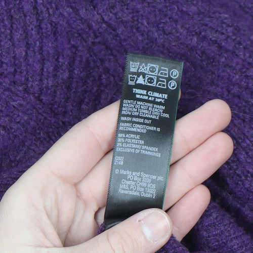 Marks and Spencer Women’s Purple Knit Jumper Dress XS
