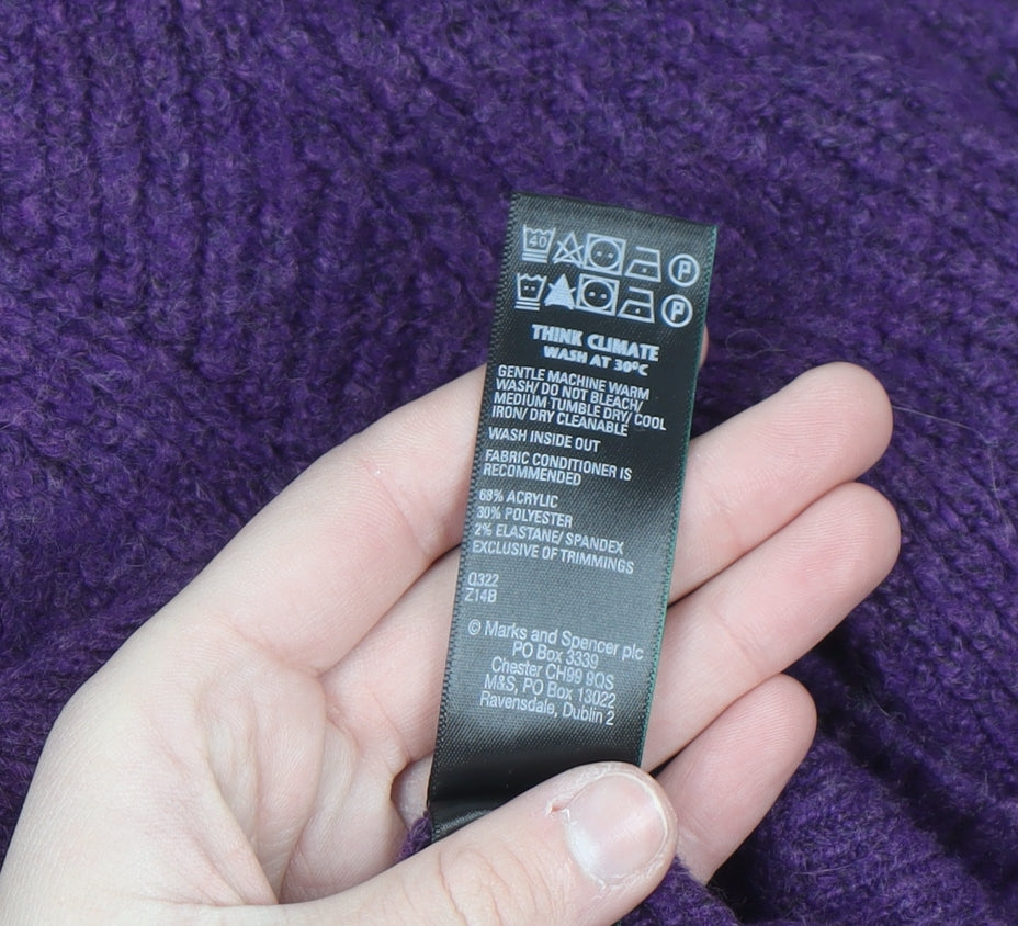 Marks and Spencer Women’s Purple Knit Jumper Dress XS