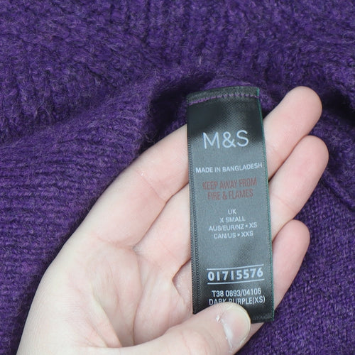 Marks and Spencer Women’s Purple Knit Jumper Dress XS