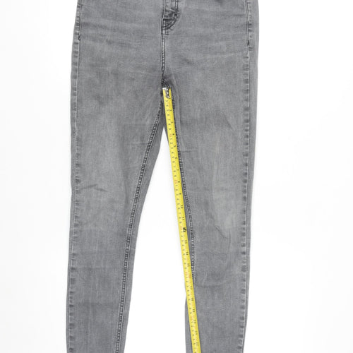 Topshop Women’s Grey Skinny Jeans Size 12 Regular Stretch Denim