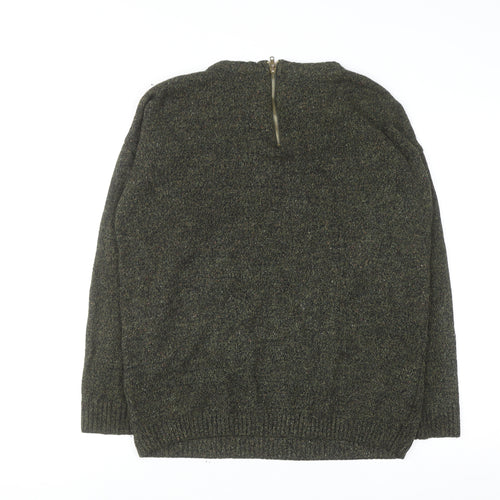 River Island Women’s Green Fox Wool Blend Jumper Size 12