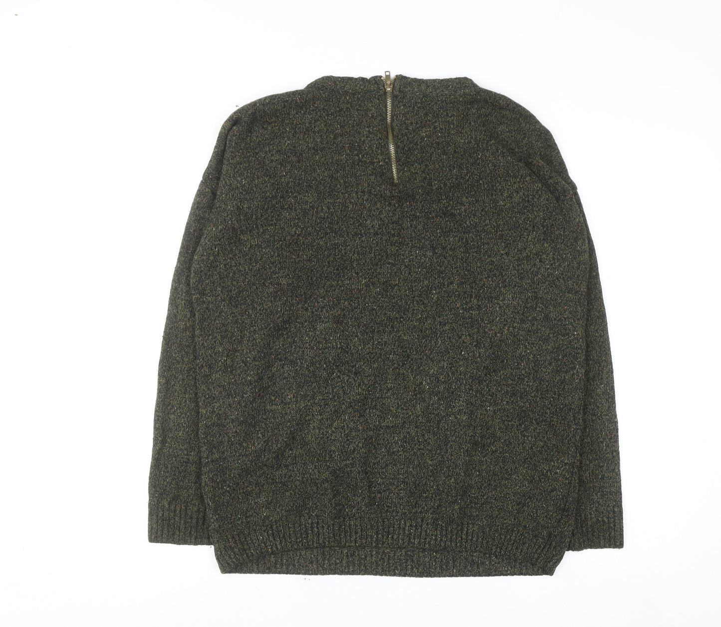 River Island Women’s Green Fox Wool Blend Jumper Size 12