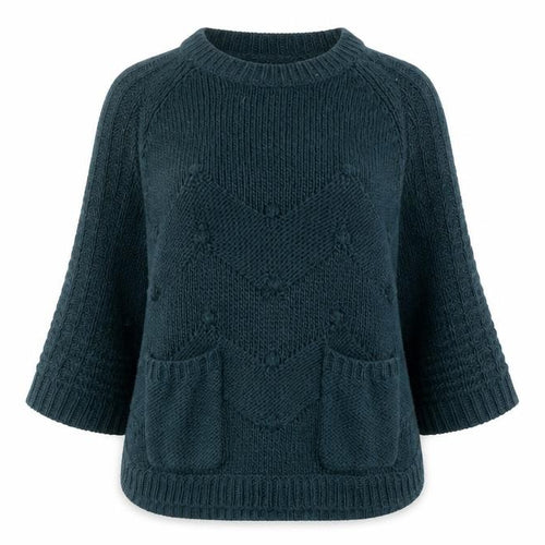 Marks and Spencer Women Green Size 14 Chunky Knit Jumper