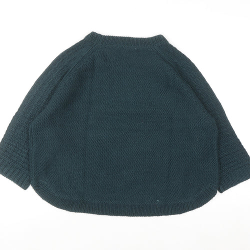 Marks and Spencer Women Green Size 14 Chunky Knit Jumper