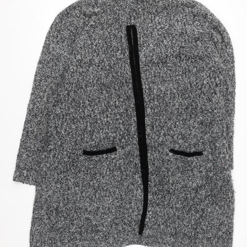 Gerry Weber Women's Grey Long Sleeve Chunky-Knit Cardigan Size 20