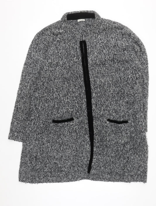 Gerry Weber Women's Grey Long Sleeve Chunky-Knit Cardigan Size 20