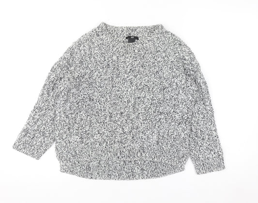 H&M Womens Grey Chunky Knit Pullover Jumper XS