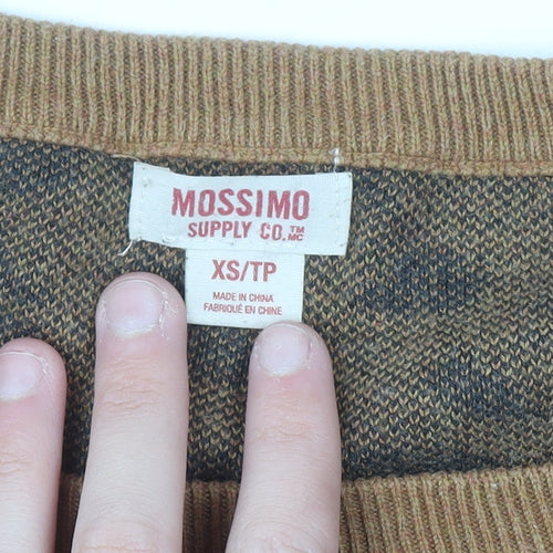 Mossimo Women's Brown Leopard Print Crew Neck Pullover Jumper XS
