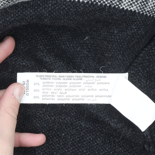 Punt Roma Women Black Aztec Knit Cardigan Size S Long Sleeve