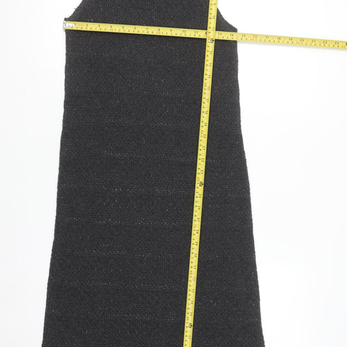 River Island Women’s Black Knit Tank Midi Dress Size 14 Sleeveless