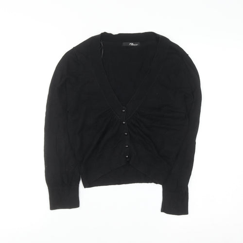 JD Women Black V-Neck Button Knit Cardigan Size 12