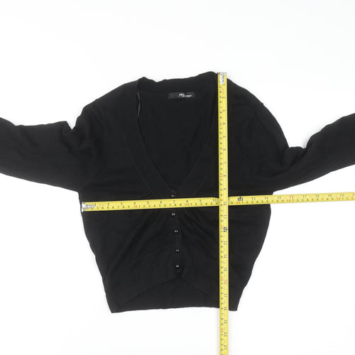 JD Women Black V-Neck Button Knit Cardigan Size 12