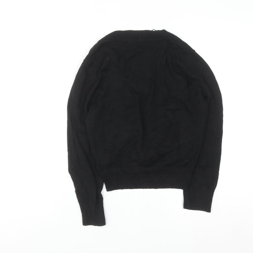 JD Women Black V-Neck Button Knit Cardigan Size 12