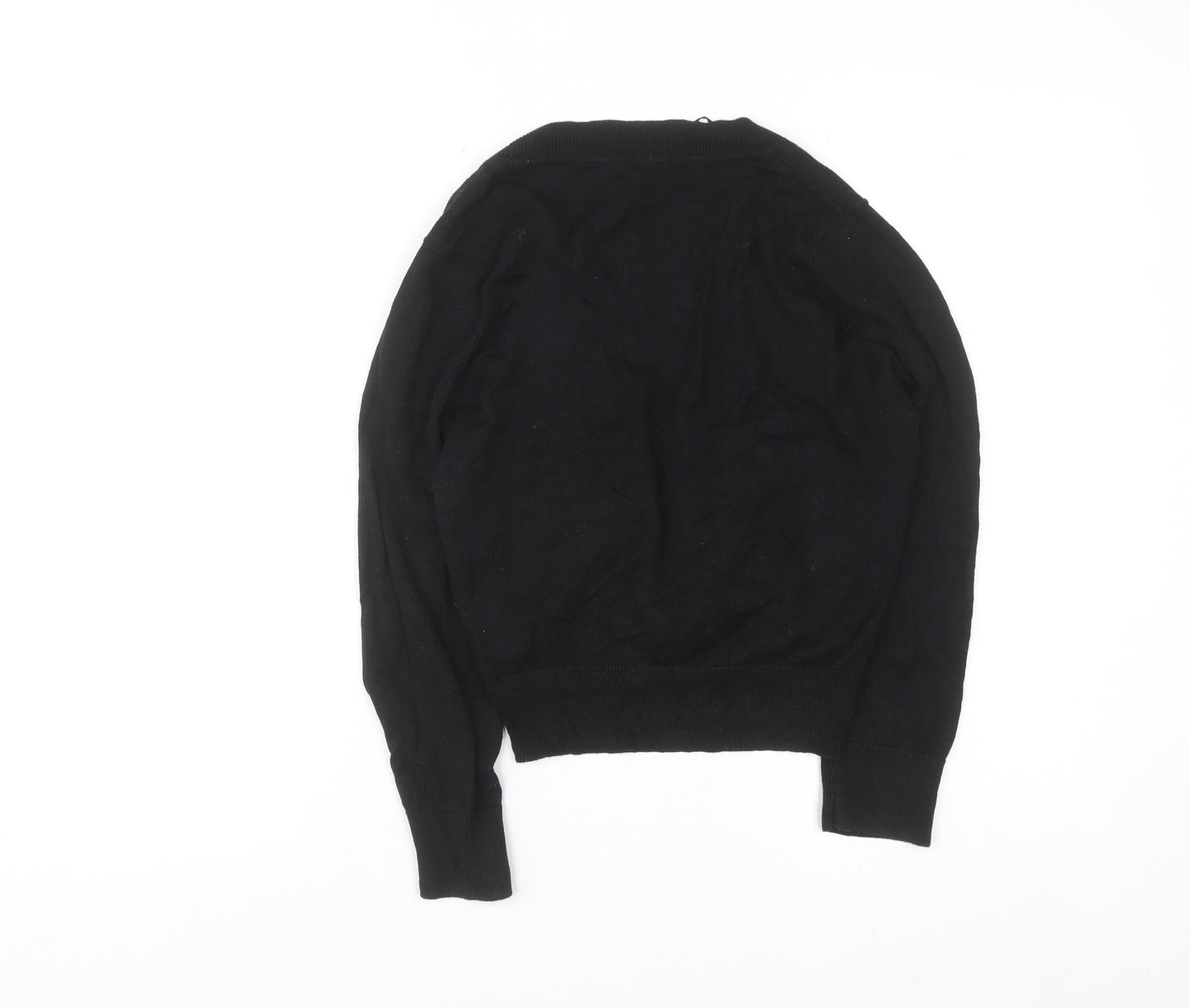 JD Women Black V-Neck Button Knit Cardigan Size 12