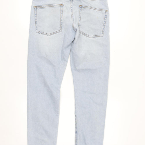 ASOS Design Women's Light Blue Tapered Jeans Size 12 W30 L32