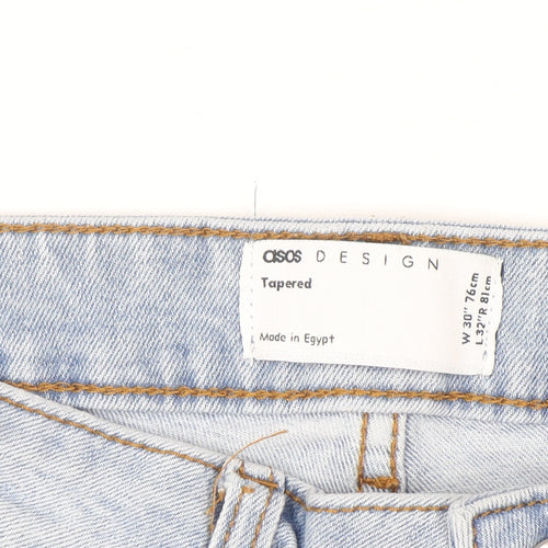 ASOS Design Women's Light Blue Tapered Jeans Size 12 W30 L32